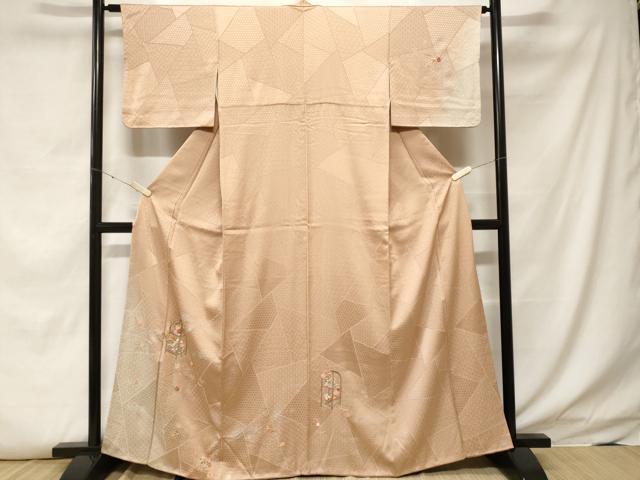 平和屋着物■訪問着 総刺繍 切嵌吉祥吹き寄せ文 暈し染め 金銀彩 正絹 逸品 CABF4037ev