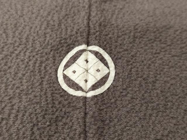 平和屋着物■上質な色無地 墨色 鬼しぼ縮緬 正絹 逸品 CABF4063ev