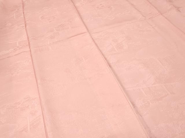 平和屋着物■上質な色無地 人物風景地紋 虹色 正絹 逸品 CABF4067ev
