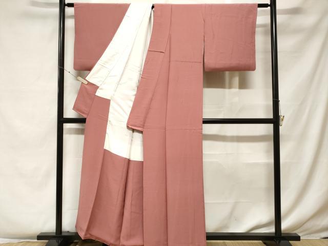 平和屋着物■上質な色無地 蘇芳香色 正絹 逸品 CABF4071ev