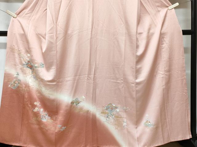 平和屋着物■訪問着 冊子文箱花文 仕覆文 暈し染め 金彩 鈴乃屋扱い 正絹 逸品 CABF4082ev