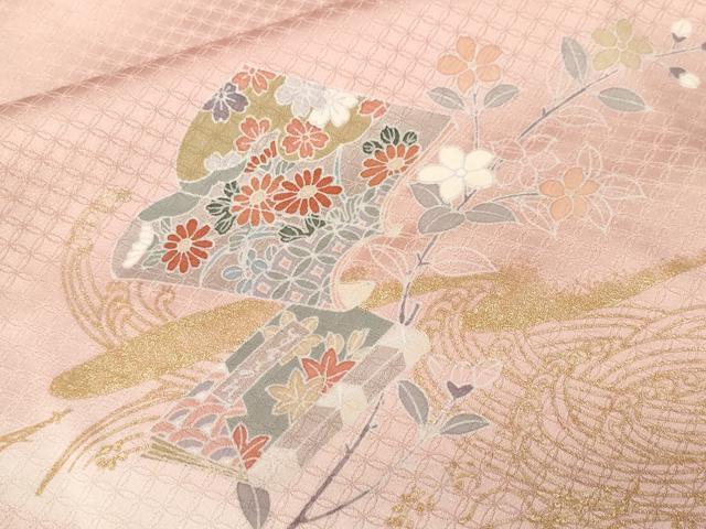 平和屋着物■訪問着 冊子文箱花文 仕覆文 暈し染め 金彩 鈴乃屋扱い 正絹 逸品 CABF4082ev