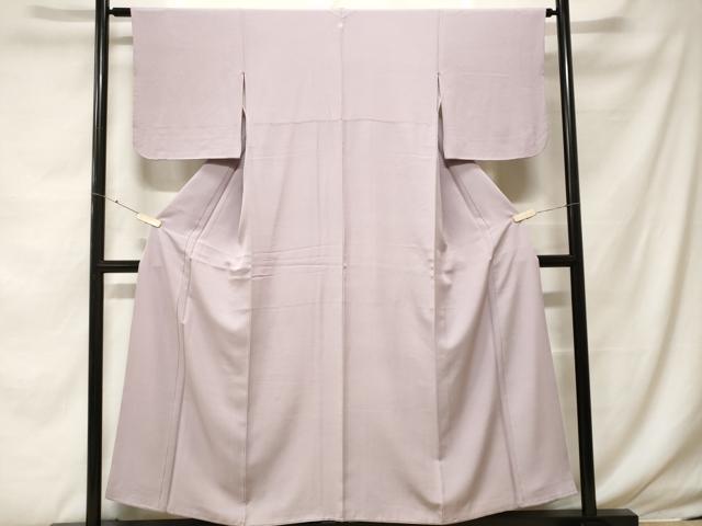 平和屋着物■上質な色無地 縞地紋 枯野色 正絹 逸品 CABF4087ev