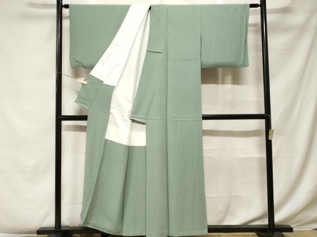 平和屋着物■上質な色無地 柳染色 正絹 逸品 CABF4090ev