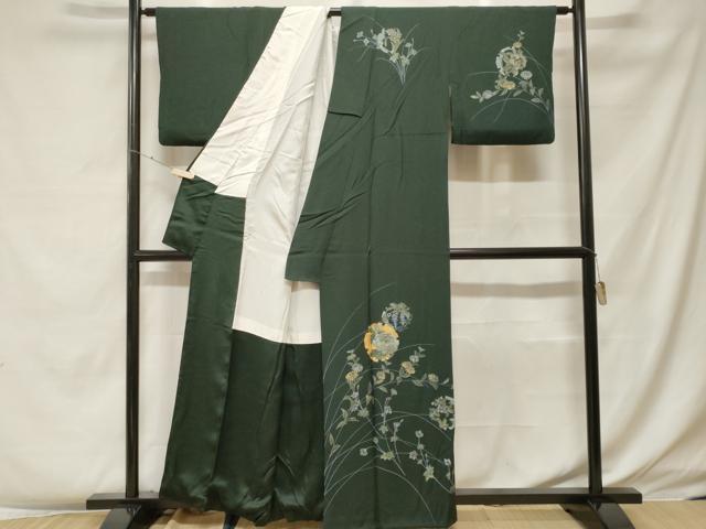 平和屋着物■訪問着 刺繍 雪輪枝花文 金銀彩 正絹 逸品 CABF4129ev