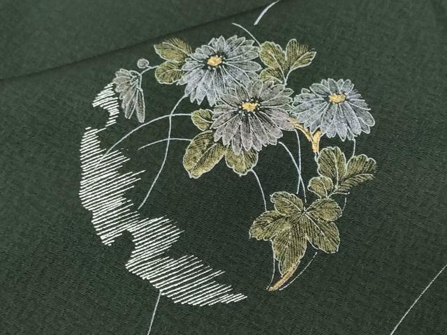 平和屋着物■訪問着 刺繍 雪輪枝花文 金銀彩 正絹 逸品 CABF4129ev