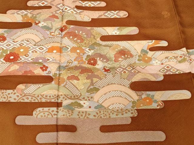 平和屋着物■訪問着 エ霞吉祥花文 金彩 正絹 逸品 CABF4141ev
