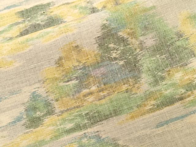 平和屋着物■小千谷紬 風景文 正絹 逸品 CABF4172ev