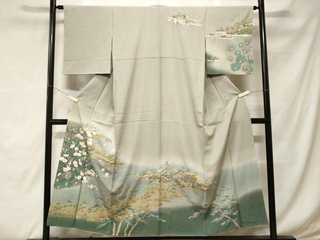 平和屋着物□訪問着 友禅 御所解文 暈し染め 正絹 逸品 CABF4177ev