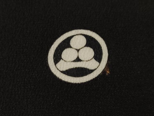 平和屋着物■豪華黒留袖 刺繍 孔雀草花文 暈し染め 金銀彩 正絹 逸品 CABF4188ev
