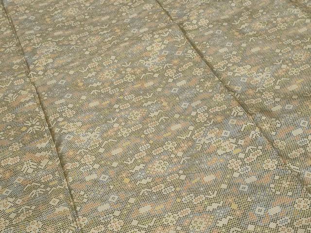 平和屋着物■本場大島紬 7マルキ 幾何学花文 正絹 逸品 CABF4189ev