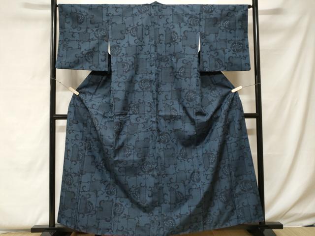 平和屋着物■上質な紬 花唐草文 正絹 逸品 CABF4191ev