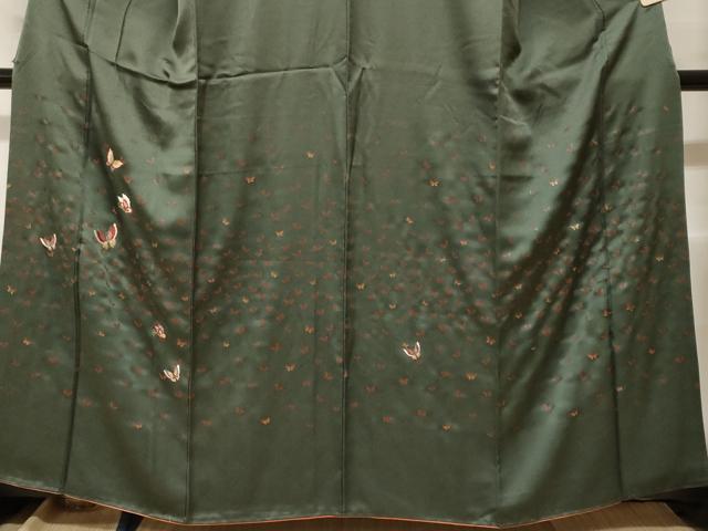 平和屋着物■訪問着 刺繍 舞蝶文 金糸 正絹 逸品 CABF4201ev