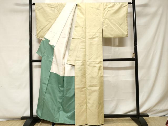 平和屋着物■上質な紬 蔦の葉文 正絹 逸品 CABF4221ev