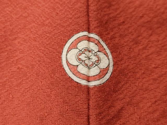 平和屋着物■上質な色無地 霞地紋 樺色 正絹 逸品 CABF4234ev