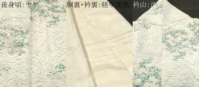 平和屋着物■上質な小紋 草花文 暈し染め 正絹 逸品 CABF4257ev