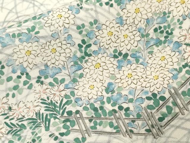 平和屋着物■上質な小紋 草花文 暈し染め 正絹 逸品 CABF4257ev