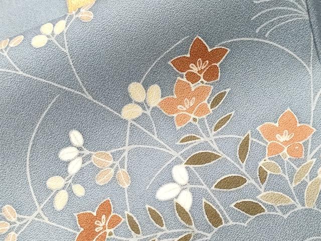 平和屋着物■訪問着 駒刺繍 扇面花文 金彩 正絹 逸品 CABF4263ev