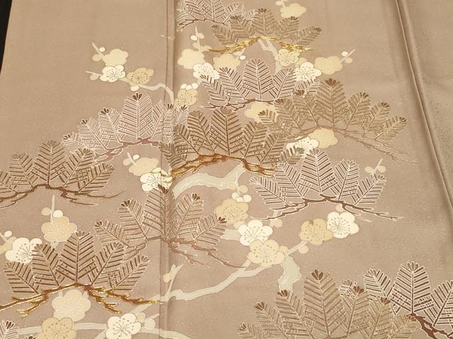 平和屋着物■訪問着 駒刺繍 枝松竹梅 金彩 正絹 逸品 CABF4295ev