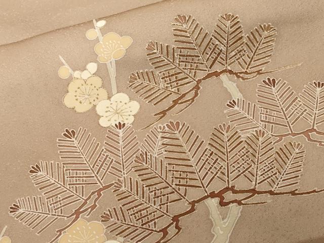 平和屋着物■訪問着 駒刺繍 枝松竹梅 金彩 正絹 逸品 CABF4295ev
