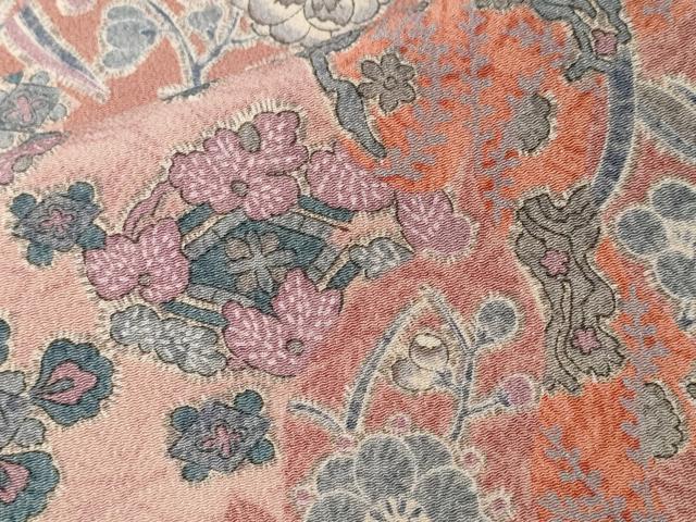 平和屋着物■上質な小紋 辻が花 鬼しぼ縮緬 正絹 逸品 CABF4344ev