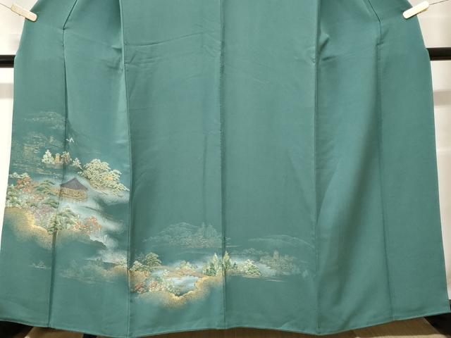 平和屋着物■豪華色留袖 寿光織 風景文 暈し染め 金糸 正絹 逸品 CABF4349ev