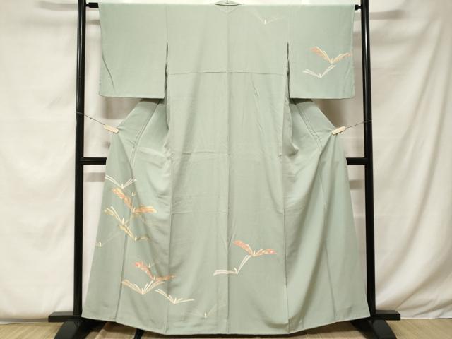 平和屋着物■訪問着　駒刺繍　松葉吉祥文　金彩　正絹　逸品　CABF4367ev 平和屋着物□訪問着 駒刺繍 松葉吉祥文 金彩 正絹 逸品 CABF4367ev