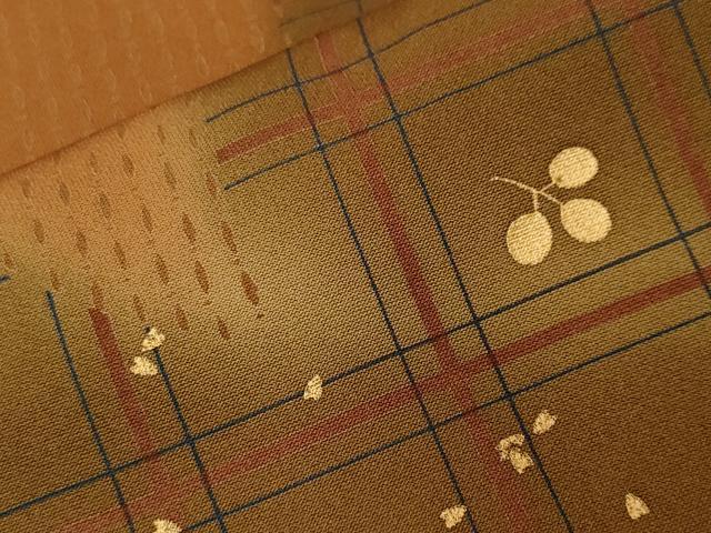 平和屋着物■訪問着 作家物 格子舞萩間道 暈し染め 金彩 正絹 逸品 CABF4378ev
