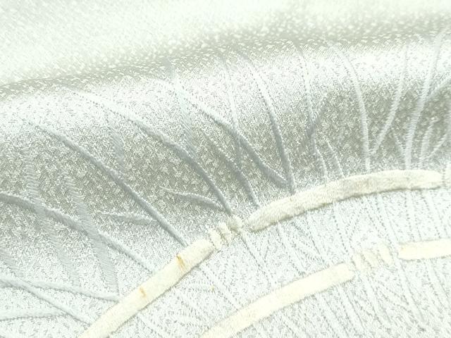 平和屋着物▽訪問着 単衣 総刺繍 駒刺繍 籬文 正絹 逸品 CABF4411rv