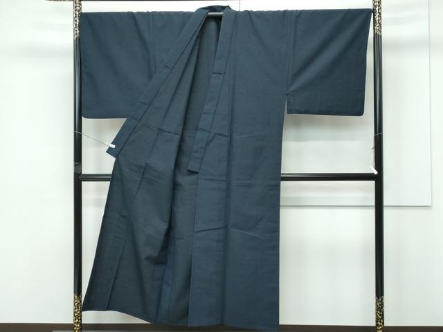 平和屋着物▽男性 しょうざん 京結城 単衣 アンサンブル 濃紺地 証紙付き 逸品 CABF4426rv