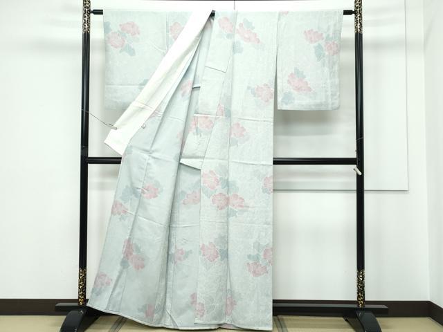 平和屋着物▽上質な小紋 単衣 花尽くし 正絹 逸品 CABF4431rv