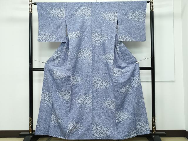 平和屋着物▽小紋 単衣 花尽くし 洗える着物 CABF4454rv