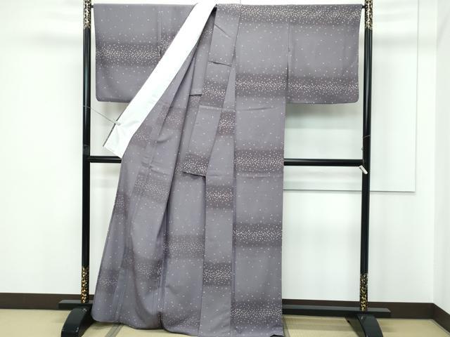 平和屋着物▽小紋 単衣 箔散らし 洗える着物 CABF4466rv