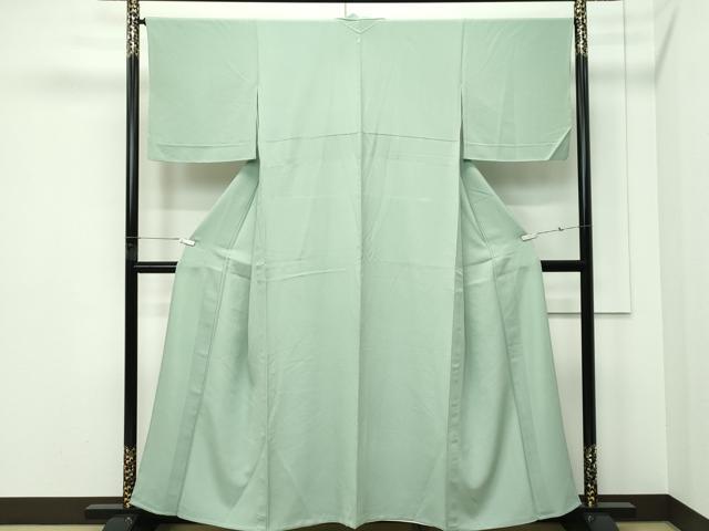 平和屋着物▽上質な色無地 単衣 深川鼠色 正絹 逸品 未使用 CABF4527rv
