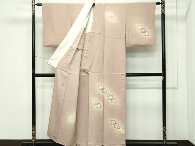 平和屋着物▽訪問着 単衣 刺繍 吉祥花文 暈し染め 金糸 正絹 逸品 CABF4530rv