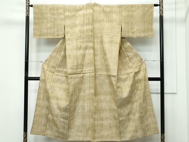 平和屋着物▽上質な紬 単衣 霞文 正絹 逸品 CABF4541rv