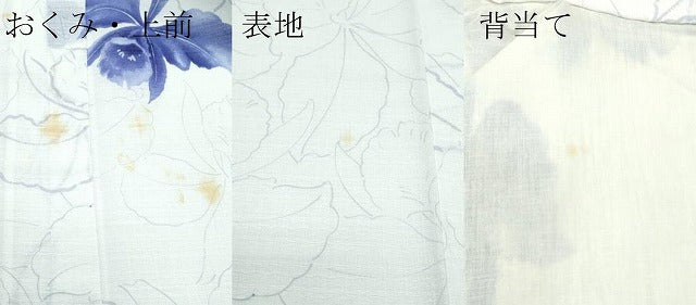 平和屋着物*夏物 小紋・浴衣兼用 舞花文 交織 CABF4581rv