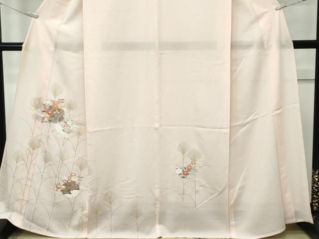 平和屋着物*夏物 訪問着 絽 雪輪草花文 金彩 正絹 逸品 CABF4587rv
