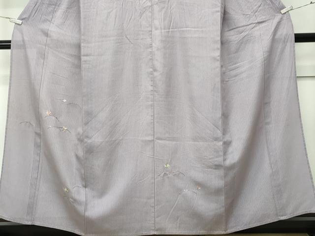 平和屋着物*夏物 色留訪問着 縦絽 総刺繍 楓 萩 露芝文 金銀糸 正絹 逸品 CABF4592rv