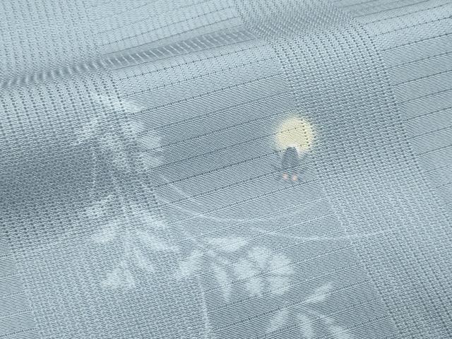 平和屋着物*夏物 小紋 変わり絽 蛍暈し 蛍草花文 正絹 逸品 CABF4596rv