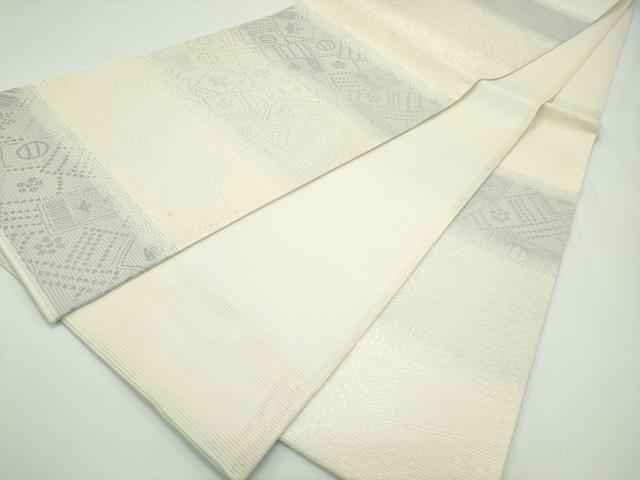 平和屋着物*夏物 六通柄袋帯 唐織 鎧脅し吉祥文 正絹 逸品 未使用 CABF4606rv
