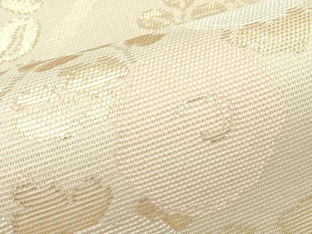 平和屋着物*夏物 六通柄袋帯 菊 萩 金糸 正絹 逸品 未使用 CABF4634rv