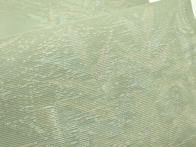 平和屋着物*夏物 六通柄袋帯 流水草木文 金糸 正絹 逸品 未使用 CABF4662rv