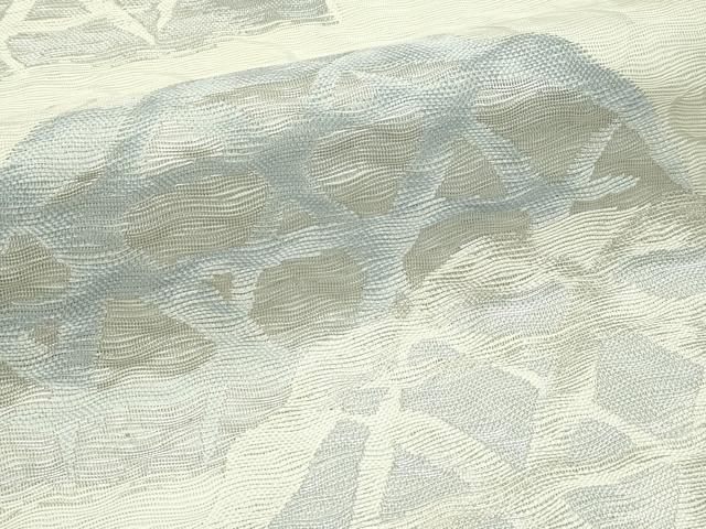 平和屋着物*夏物 六通柄袋帯 すくい織 流水籬文 銀糸 正絹 逸品 CABF4677rv