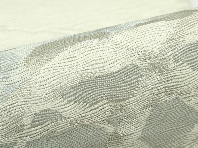 平和屋着物*夏物 六通柄袋帯 すくい織 流水籬文 銀糸 正絹 逸品 CABF4677rv