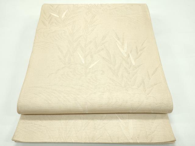 平和屋着物*夏物 六通柄袋帯 立波草木文 銀糸 正絹 逸品 CABF4678rv