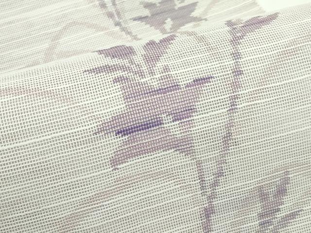平和屋着物*夏物 八寸名古屋帯 草花文 正絹 逸品 CABF4687rv