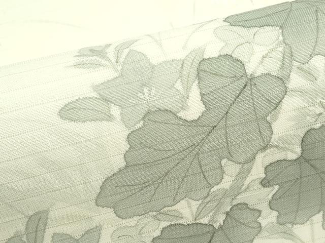 平和屋着物*夏物 九寸名古屋帯 手描き 秋草文 麻 逸品 CABF4691rv