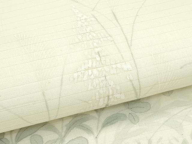 平和屋着物*夏物 九寸名古屋帯 手描き 秋草文 麻 逸品 CABF4691rv