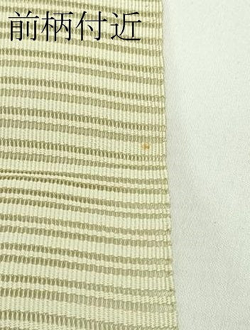 平和屋着物*夏物 八寸名古屋帯 絽綴れ よろけ縞 銀糸 正絹 逸品 CABF4714rv